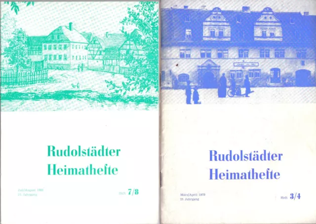 2x Rudolstädter Heimathefte Rudolstadt Rottenbach Schwarzburg Saalfeld 1979 1981