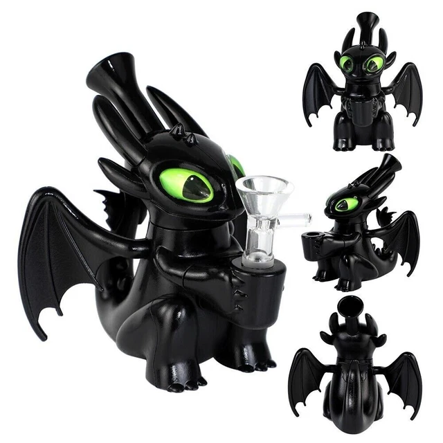 Night Fury/Light Fury Dragon Silicone Hookah Bong Shisha Water Pipe + Glass Bowl