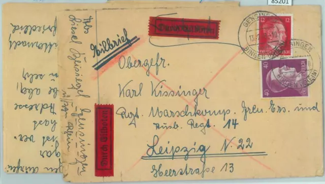 85201 - GERMANY - POSTAL HISTORY - EXPRESS FELDPOST Field SOLDIERS mail 1943