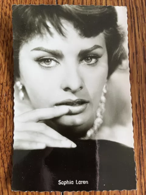 Beautiful Sophia Loren Movie Star Actress 1950s RPPC Photo Postcard Stunning