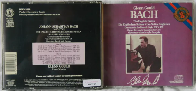 BACH J.S. - The english suites - Glenn Gould -  BOX 2 CD n.0297