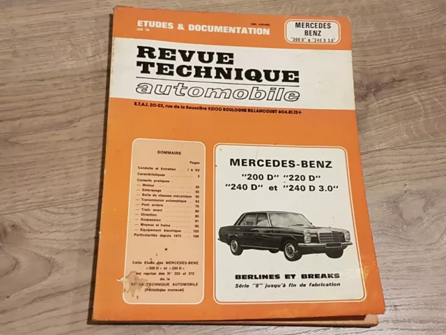 Reparaturanleitung Revue Technique Mercedes Benz /8 W115 Frankreich 1981