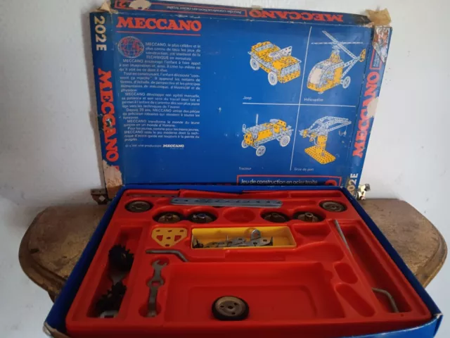 Boite de jouet MÉCANO, jouet ancien Boîte usagée  réf 202 E
