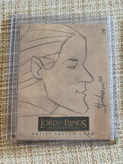 Topps Lord Of The Rings LOTR MASTERPIECES Sketch Card HOWARD SHUM Legolas