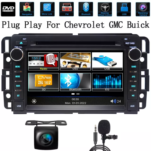 Car Radio Stereo CD DVD Player GPS Navi For GMC Chevrolet Yukon Silverado Tahoe