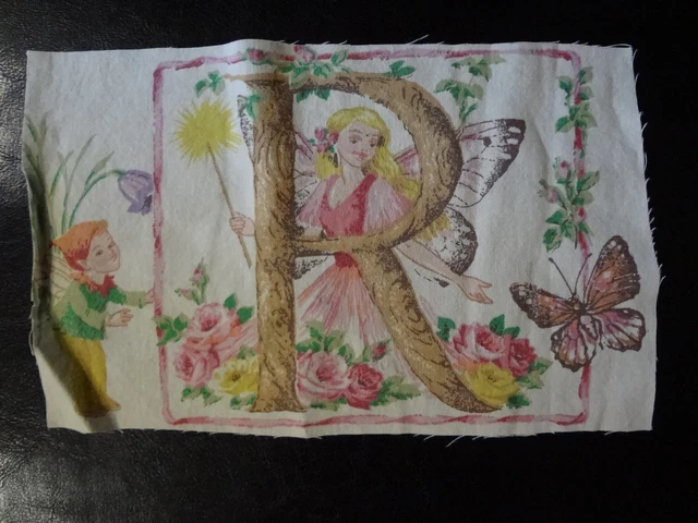 Fabric Letter R VINTAGE FAIRY LETTER 'R' Fabric Panel (23cm x 14cm) $5.00 - PicClick AU