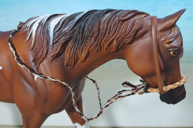 Leder Bosal Western Hackamore für Breyer Stone Resin Modellpferde model horse