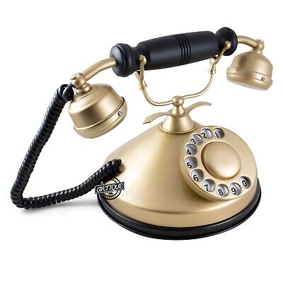 French Style Table Brass Telephone Decorative Retro Look Phones Gift For Mom/Dad 2
