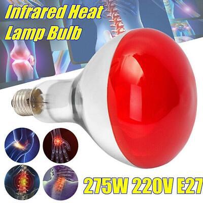 Bombilla lámpara de luz roja infrarroja calor terapia terapéutica alivio del dolor E27 275W Z5P6.