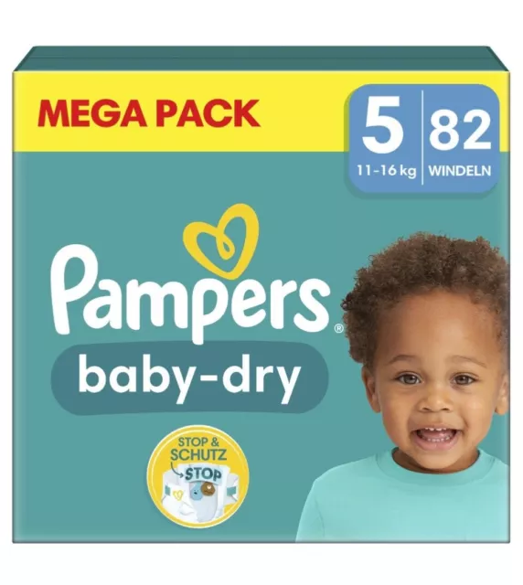 Couches PAMPERS Baby Dry  Taille 5 (11-16kg)  82Couches