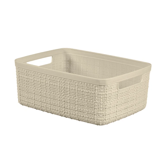 5 Boîtes De Rangement Plastique Empilables 30x21x12 Cm - Avec Poignées, Pour Cuisine, Salle De Bain, Placard