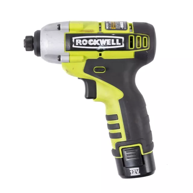 Rockwell RK2512K 12V 1/4" Impact Driver Power Tool w/ Battery NO Charger Tested Rockwell RK2512K 12V 1/4" Impact Driver Power Tool w/ Battery NO Charger Tested