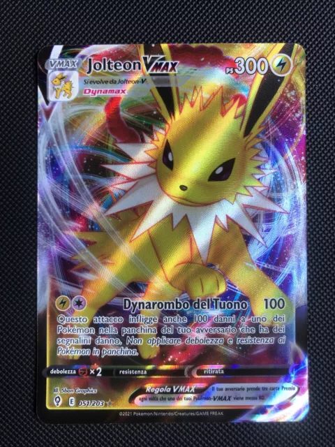 Carta Pokemon Jolteon VMAX Português 051/203 Card Original Copag - Céus em  Evolução - Pronta Entrega