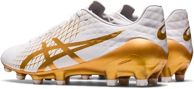 ASICS SOCCER FOOTBALL Shoes MENACE 4 White Gold 1111A195 With