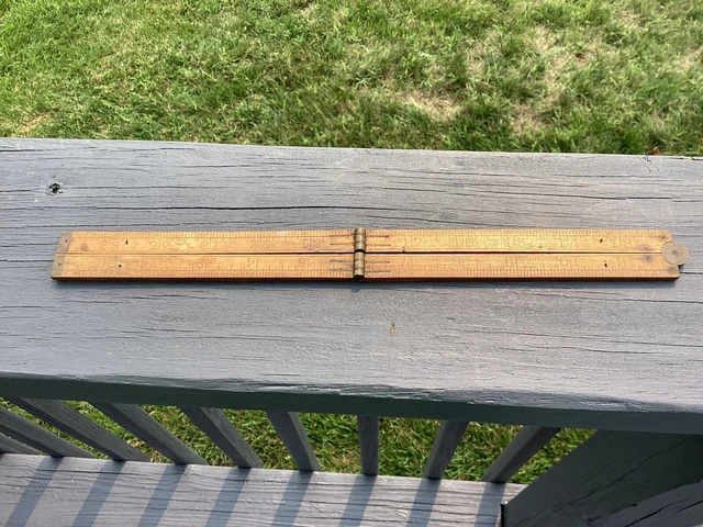 Vintage Antique Stanley No 68 sweetheart Boxwood Folding Rule Ruler