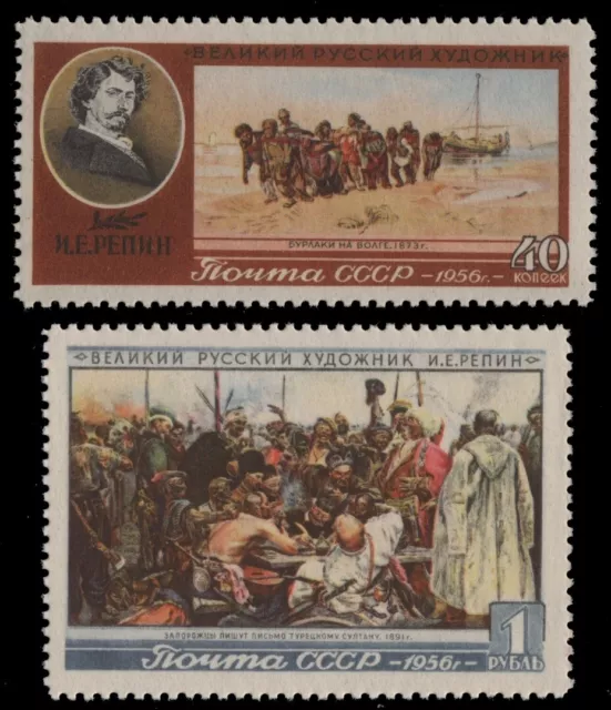 Russia / Sowjetunion 1956 - Mi-Nr. 1865-1866 ** - MNH - Ilja Repin