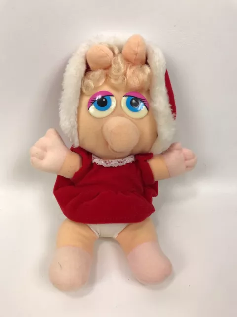 McDonald’s Miss Piggy Baby Christmas Vintage 1987 10" Plush Stuffed Animal Toy