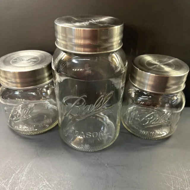HFS(R) 1 Pack 1 Gallon Extra Large Glass Jar Wide Mouth with Plastic Lid