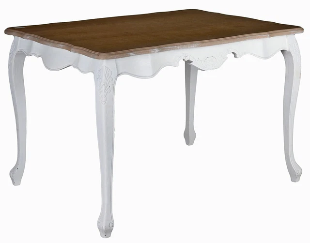 Mesa de comedor estilo casa de campo mesa de cocina 120x80 mesa blanca mesa de madera mesa de salón