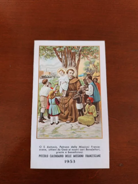 Calendario Missioni Francescane 1953