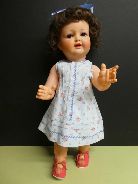 Poupée ancienne celluloÏd: Ravissante "Parisette" 47,5 cm yeux  verre
