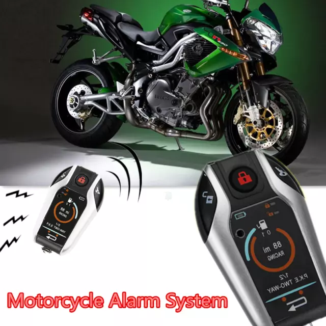 2 Way Engine Start Motorcycle PKE Anti-theft Security Remote Control Alarm Lock