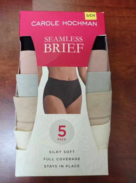 Carole Hochman Ladies' 5-Pack Seamless Briefs Multicolor Sz Small