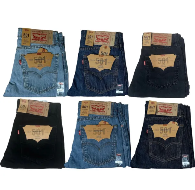 Levis® 501 Mens Denim Jeans Original Fit Straight Pants