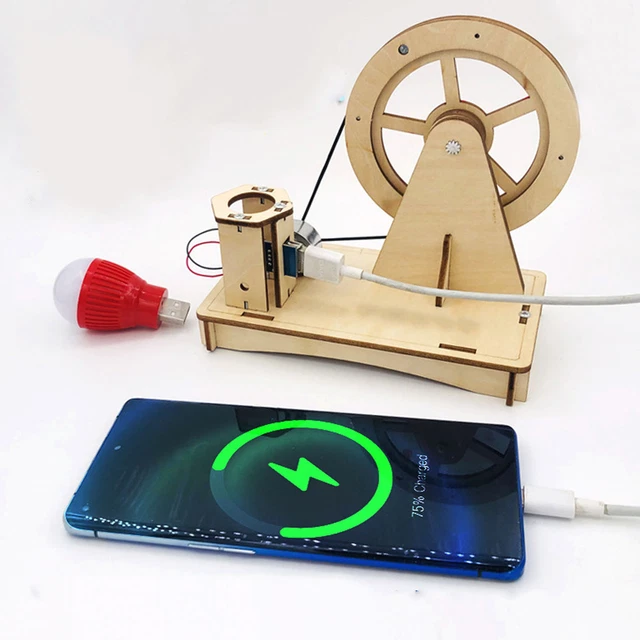 Generator Model DIY Wood Model Kits Manual Educational Mechanical Energy