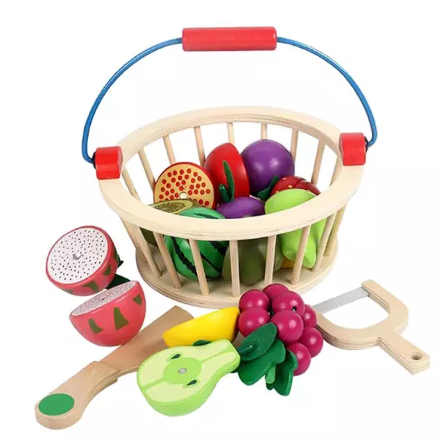 Hölzerne Früherziehung Rollenspiel Schneiden Spielzeug Küche Gemüse Kinder