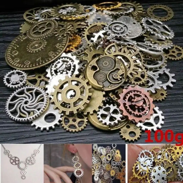 Reloj Steampunk de colección 100 g engranajes relojes de pulsera parte ruedas joyería hágalo usted mismo 12-40 mm