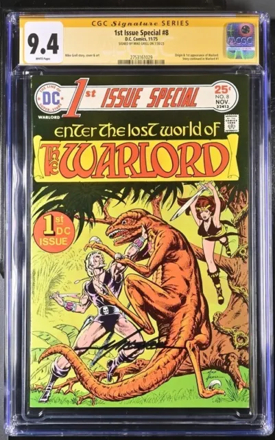 1st Issue Special The Warlord #8 DC Comics CGC Signature Series 9.4 Signed Mike