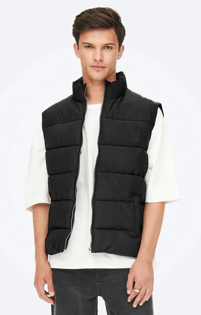 Giubbotto Uomo Smanicato Trapuntato Colore Nero Only & Sons
