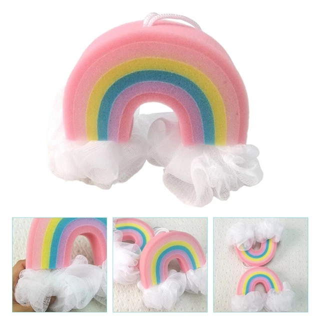 Schwamm Regenbogen-Badekugel Regenbogen-Luffa Zubehör Wäscher