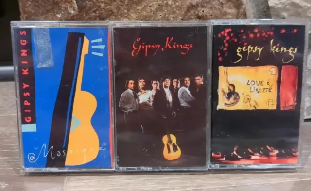 3 Cassette Tape Lot: Gipsy Kings - Mosaique, Love & Liberte, Gipsy Kings