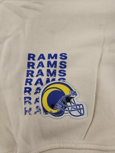 LA Rams NFL Team Apparel Women's Cropped Zip-Up Hoodie Sweatshirt Size Large 3