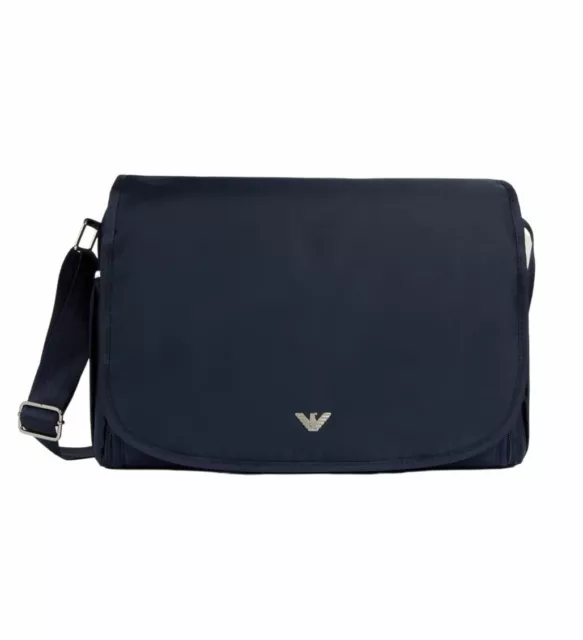 Emporio Armani Navy Baby Changing Bag with Bottle Holder