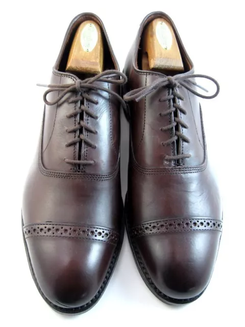 NEW Allen Edmonds "Fifth Avenue" Leather Cap-Toe Oxfords 10 D Mahogany USA(287N)