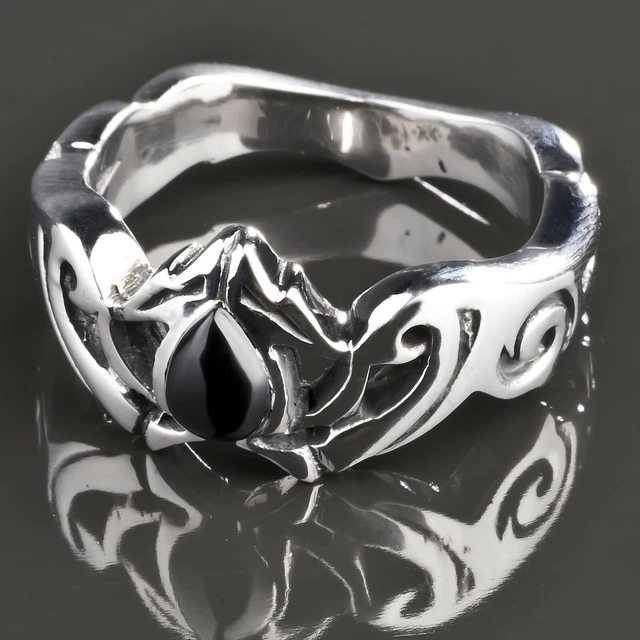 Bague Chevalière Gothique En Acier Inox - Croix Style Biker Argentée - Taille 67 - KoolKatana Neuf