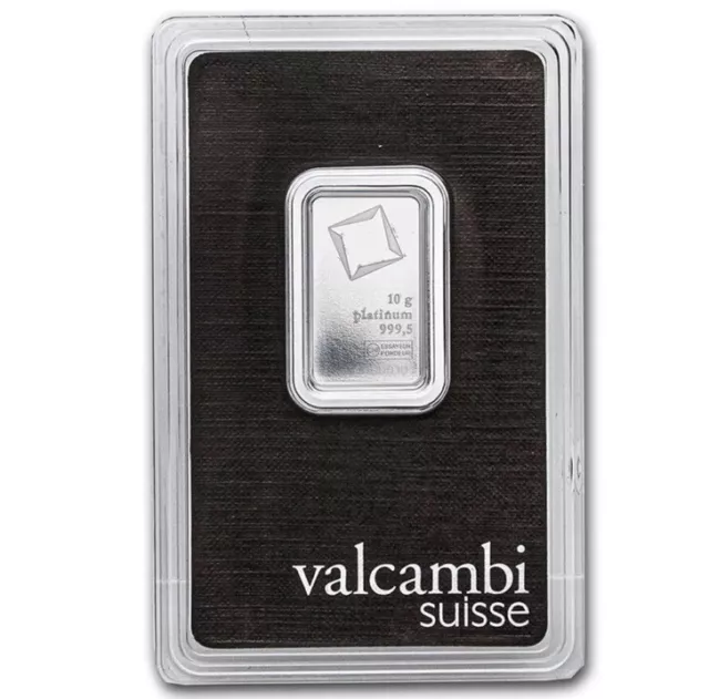 10 gram Platinum Bar - Valcambi (In Assay)