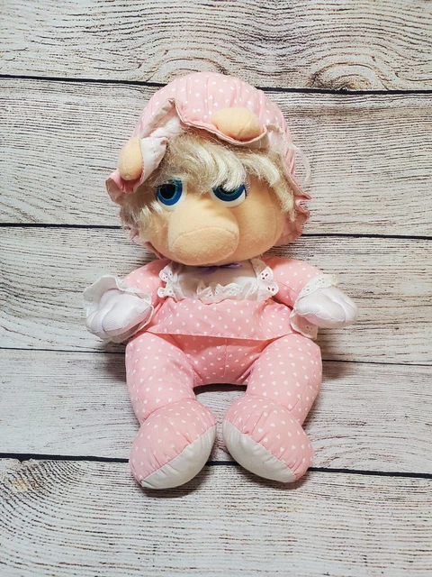 Hasbro Softies Muppet Babies Miss Piggy Plush 1985, Jim Henson's Muppet Babies