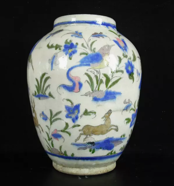 Vase Iznic Turkey Art Ottoman Syria Lebanon Jordan Xixth Animals Fox Bird