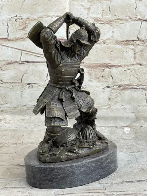 Samurai Warrior 100% Bronze Statue With Amazing Detail Japanese Samurai Figure