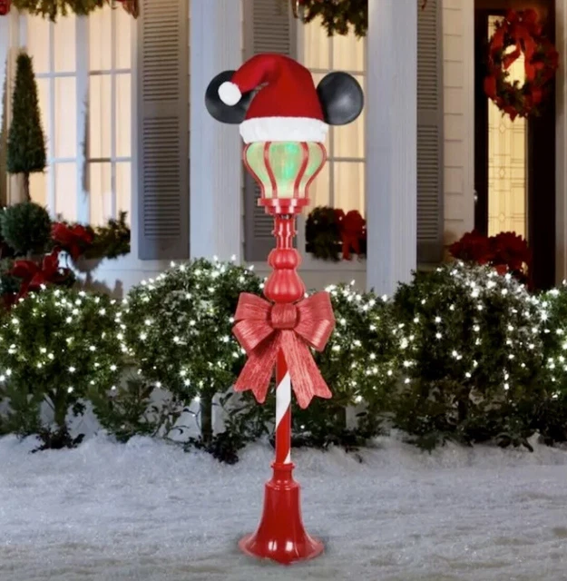 DISNEY MAGIC HOLIDAY Christmas Mickey Mouse LED Projection Lamp Post