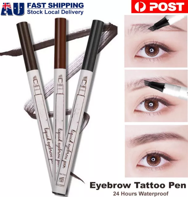 Microblading Eyebrow Tattoo Pen Waterproof Fork Tip Patented blading Ink Sketch