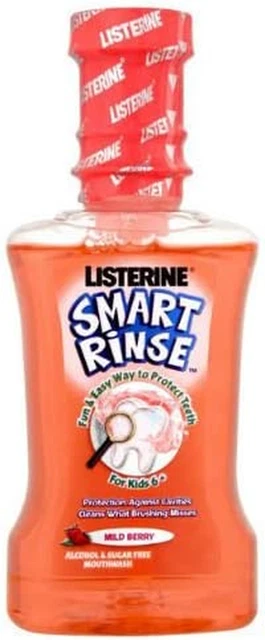 Listerine Kids Smart Rinse Mild Berry 4X 250 Ml