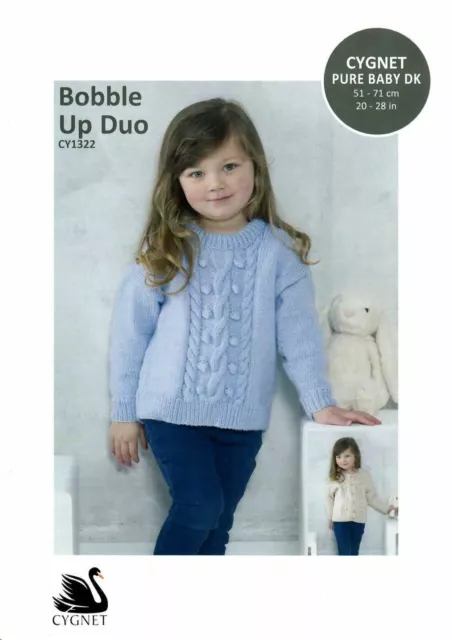 Cygnet Tricotage Motif Enfants Pull Cardigan (Cygnet Pure Bébé Dk ) CY1322