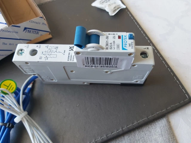 PROTEK 30MA RCBO type A B20 10ka There are 20 units selling as job lot ...