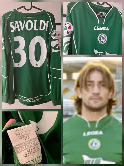 MAGLIA CALCIO AVELLINO 2005 2006 Verde #30 SAVOLDI tg L Legea EUR