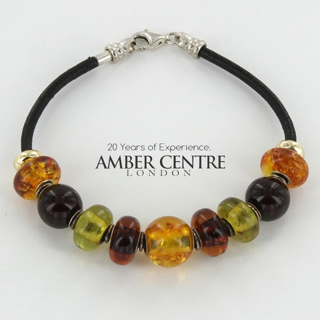 German Baltic Amber Handmade Unique Italian Genuine Bracelet BR247 - RRP£220!!!